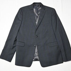 Michael Kors 18H 38S Gray Windowpane 100% Wool Boys Mens Suit Jacket Blazer Coat